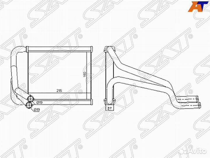 Радиатор отопителя салона hyundai elantra 10/I 30