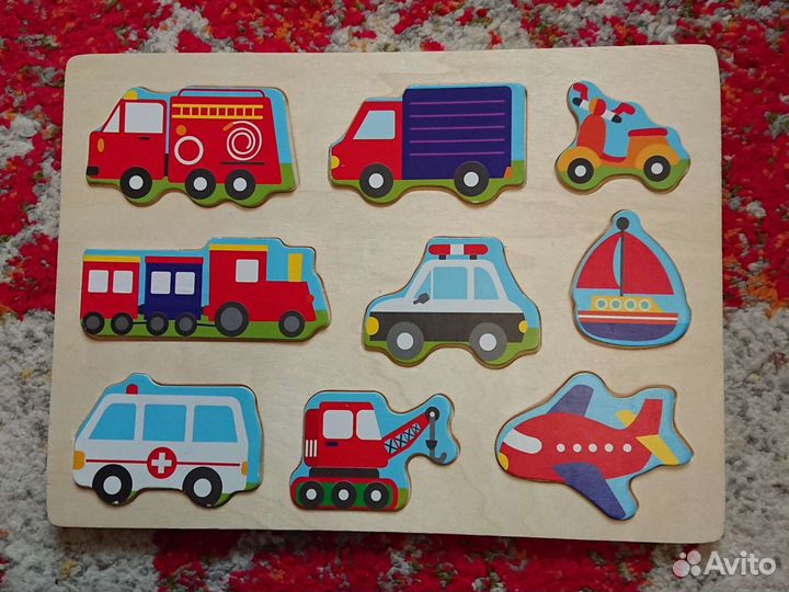 Развивающие пазлы-вкладыши пакетом