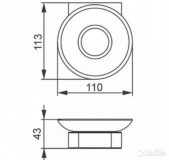 Мыльница Aquanet 5785 Хром
