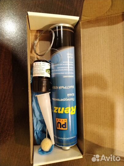 Набор для вклейки стекла, герметик стекольный