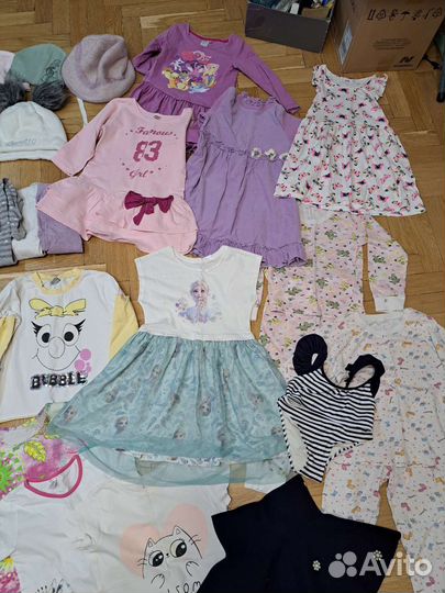 Большой пакет вещей на девочку 104