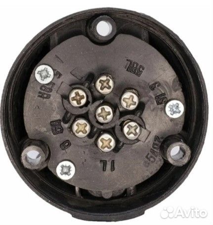 Разъем для прицепа пластмассовый (вилка+розетка)