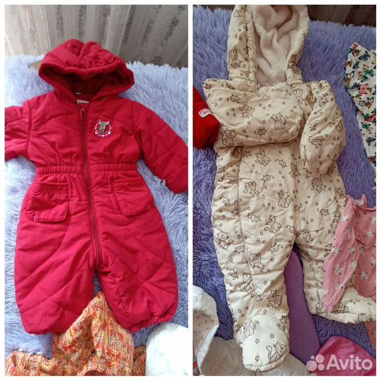 Два огромных пакета вещей для девочки 62-86