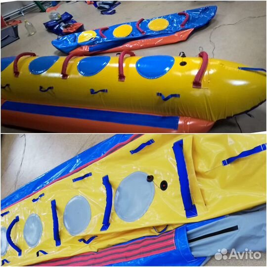 Надувной банан из пвх с ремкомплектом
