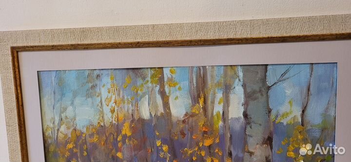 Осенний пейзаж. Картина маслом на холсте в раме