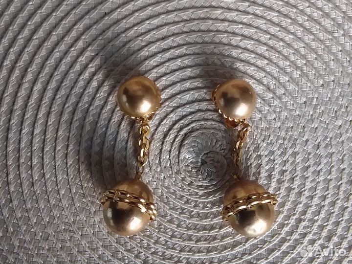 Серьги клипсы Чехия новые