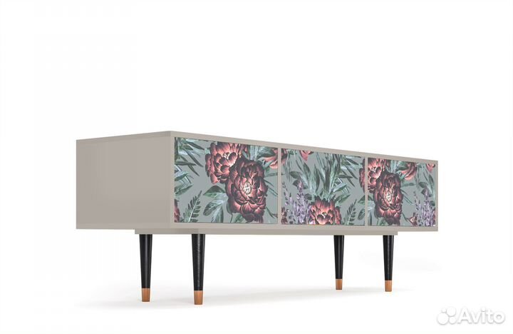 Тв-тумба T4 - Сатин - Light Peonies