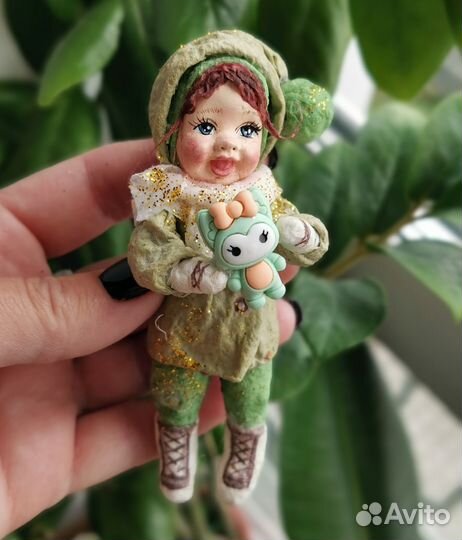 Ватные елочные игрушки