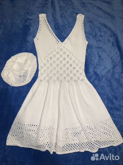 Новое платье для девочки ручная вязка 134-146