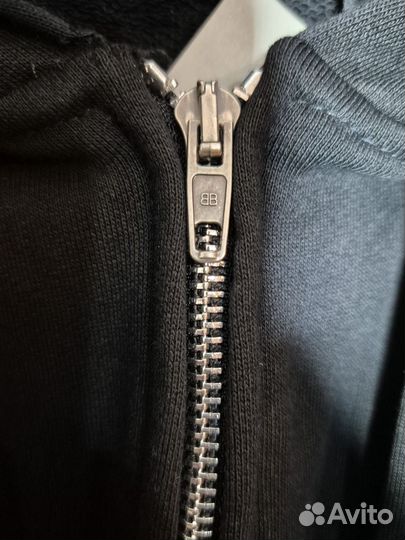 Худи зип Balenciaga с двойным капюшоном