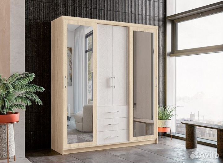 Шкаф купе в прихожую 1.7 м. Фортуна новый ясень