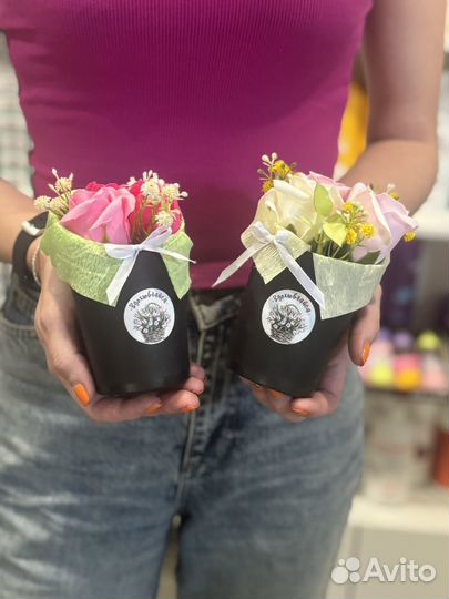 Мини-букет цветов из мыла