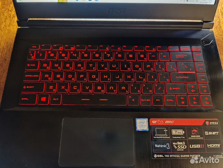 Ноутбук MSI GF63 8RC GTX 1050/i5/16Gb/1024+512Gb