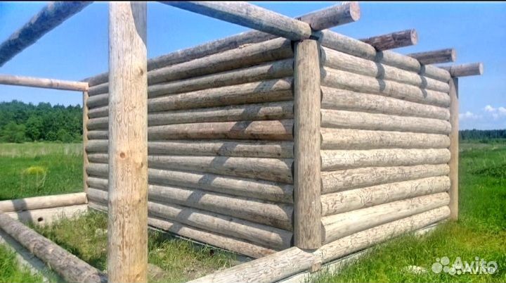 Сруб бани 6*4+2 под рубанок