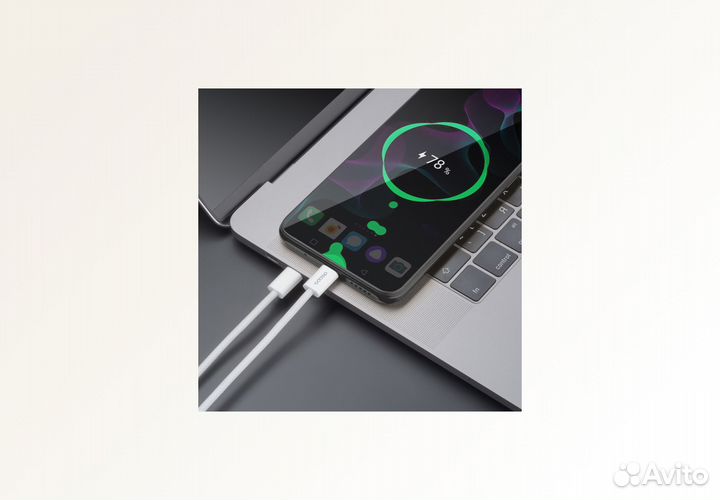 Кабель Deppa Original, USB-C - USB-C, 60Вт, 1м, не