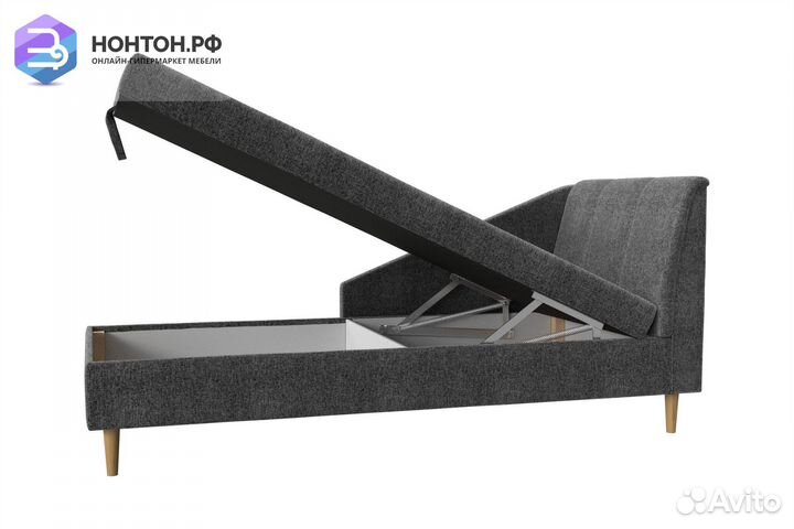 Кушетка Астер рогожка серая