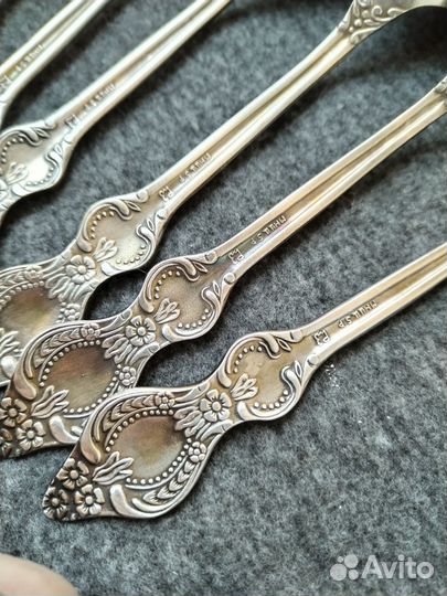 Мельхиоровые ложки СССР коллекционный винтаж 6 шт