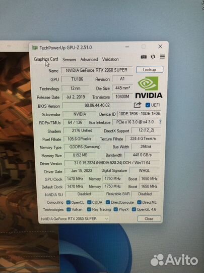 Видеокарта rtx 2060 super 8gb palit dual