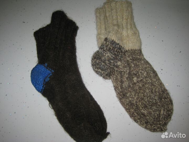 Носки ручной вязки шерстяные