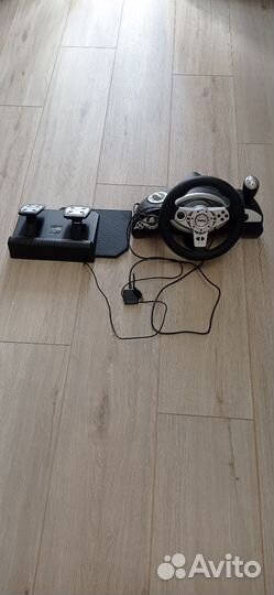 Игровой руль с педалями и коробкой передач