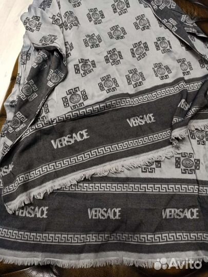 Палантин 175x65 хлопок versace италия