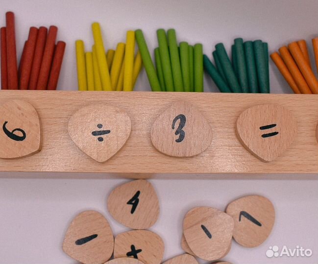 Деревянные счетные палочки