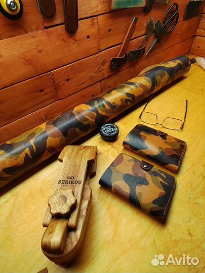 Кошелек мужской кожаный ручной работы