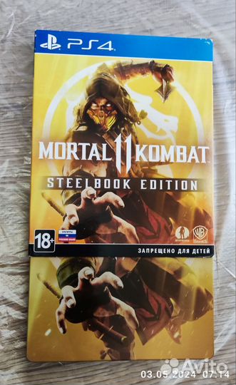 Игра Mortal combat 11 steelbook для ps4 ps5