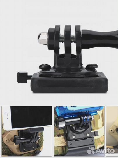 Крепление на шлем с кнопкой быстросъемное