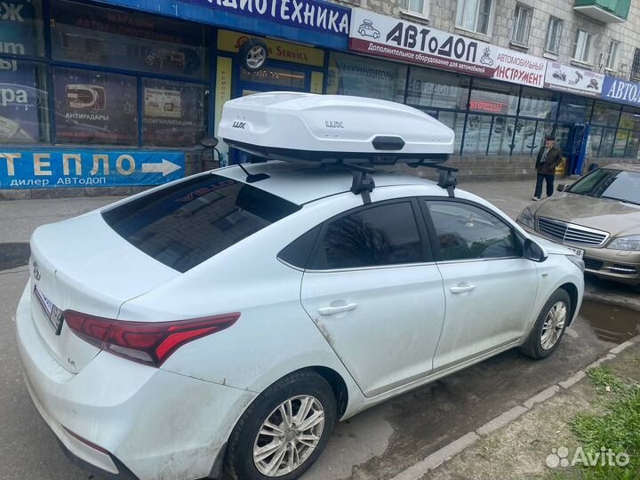 Багажник бокс на крышу Hyundai Solaris (2017)
