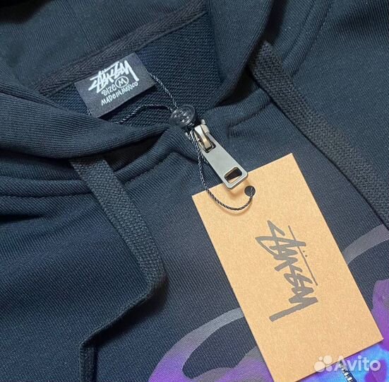 Зип худи рефлектив Stussy