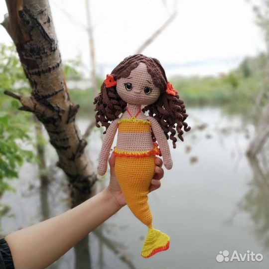 Русалка, игрушки ручной работы, вязаные игрушки