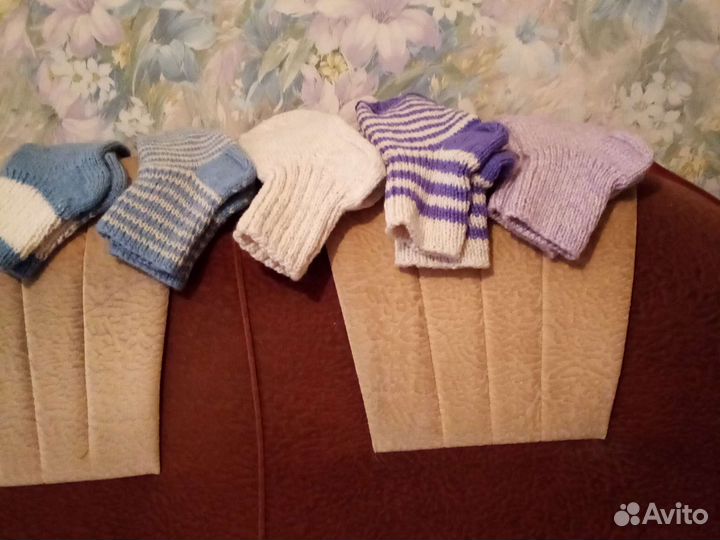 Носки шерстяные вязаные