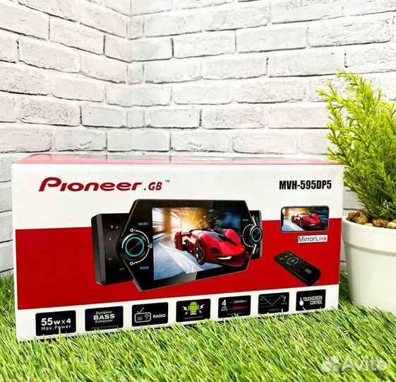 Магнитола Pioneer. GB 7 дюймов с посадочным 1din