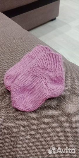 Пинетки вязаные для новорожденных