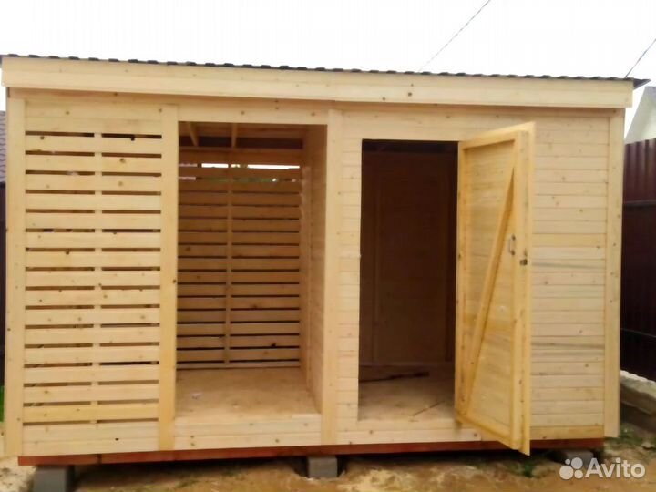 Хозблоки с дровником 4*2