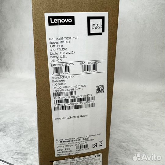 Игровой Ноутбук Lenovo LOQ 16 RTX 4060 / i7-13620H