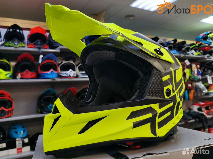 Шлем карбоновый Aсerbis steel carbon yellow fluo