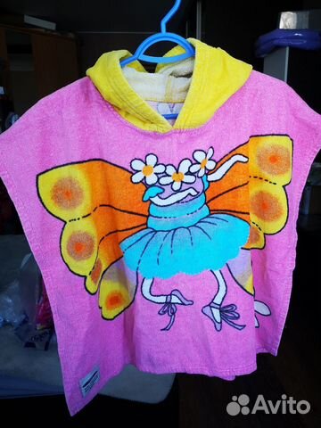 Полотенце для бассейна детское пончо на пляж