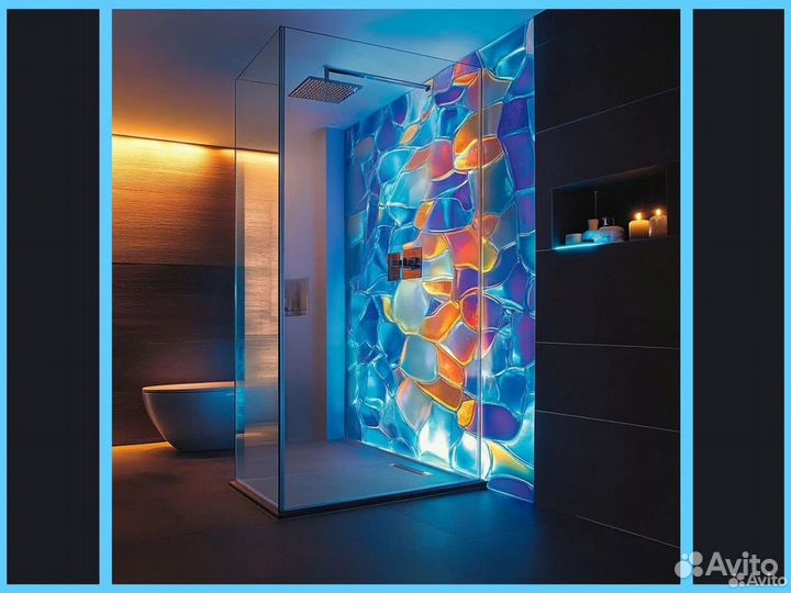 Душевые стеклянные ограждения гарантия 5 лет