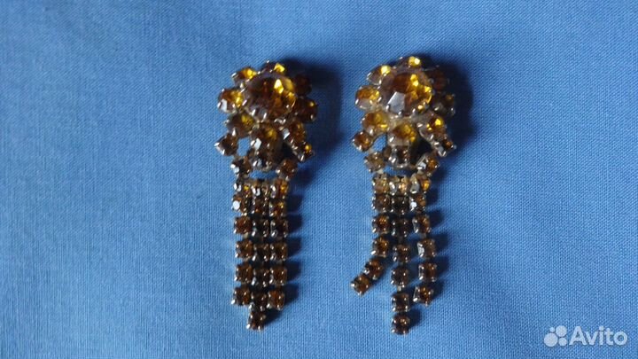 Клипсы винтаж СССР Чехия