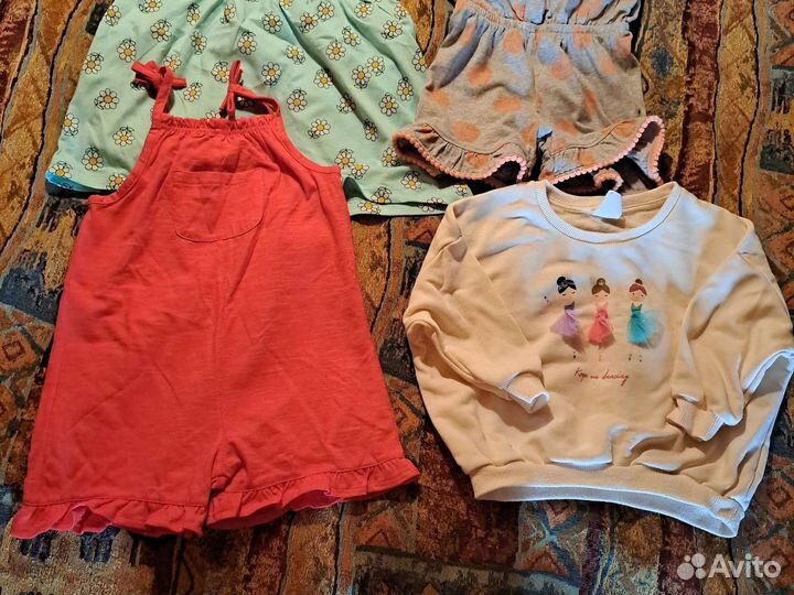 Вещи для девочки пакетом 86 92