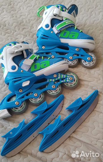 Роликовые коньки детские 2 в 1 раздвижные
