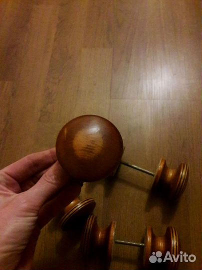 Ручки дверные деревянные. Новые