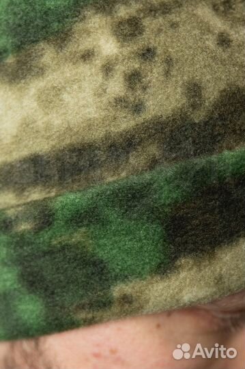 Шапка флисовая с отворотом, атака мох