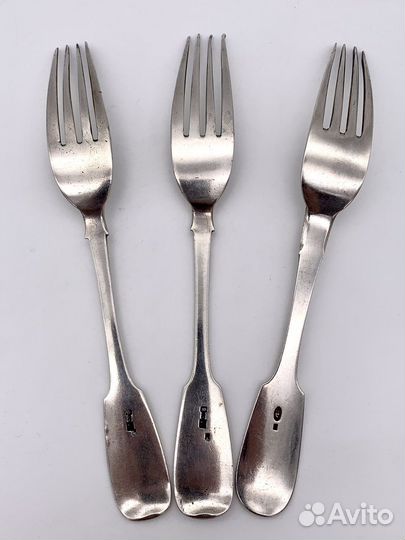 3 вилки столовых серебро 84 проба (можно по 1 шт)