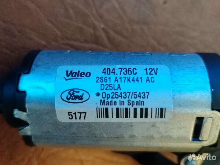 Мотор заднего дворника Ford Fusion Fiesta 5