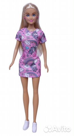 Кукла Барби в платье Единорожка новая