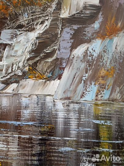 Картина маслом на холсте 80-80 природа пейзаж