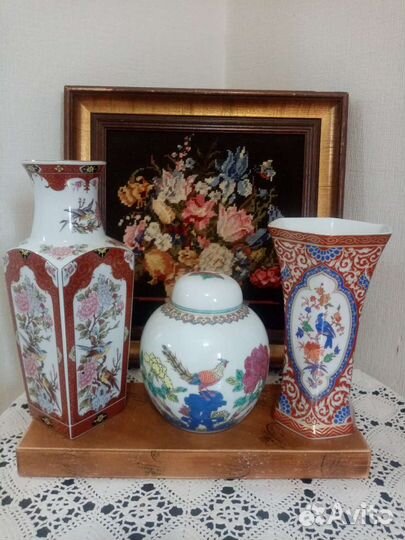 Вазы в восточном стиле в ассортименте. Винтаж